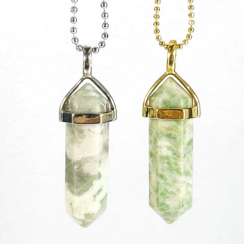 Peace Jasper Gemstone Pendant Necklace